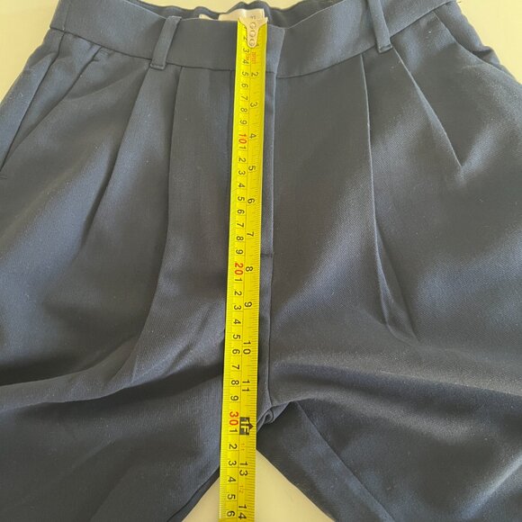 excellent A&F Sloane Tailored Wide Leg Pant / navy / 27 short - Picture 6 of 12